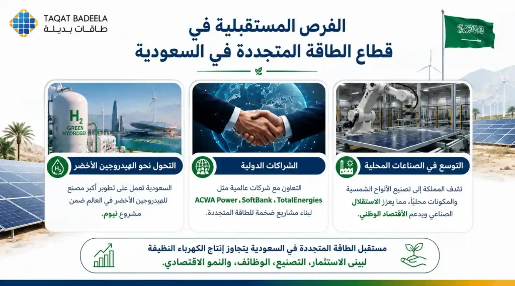 الفرص المستقبلية في قطاع الطاقة المتجددة في السعودية